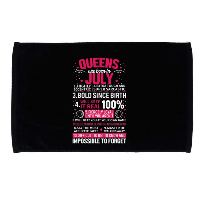 Queens Are Born in July Microfiber Hand Towel