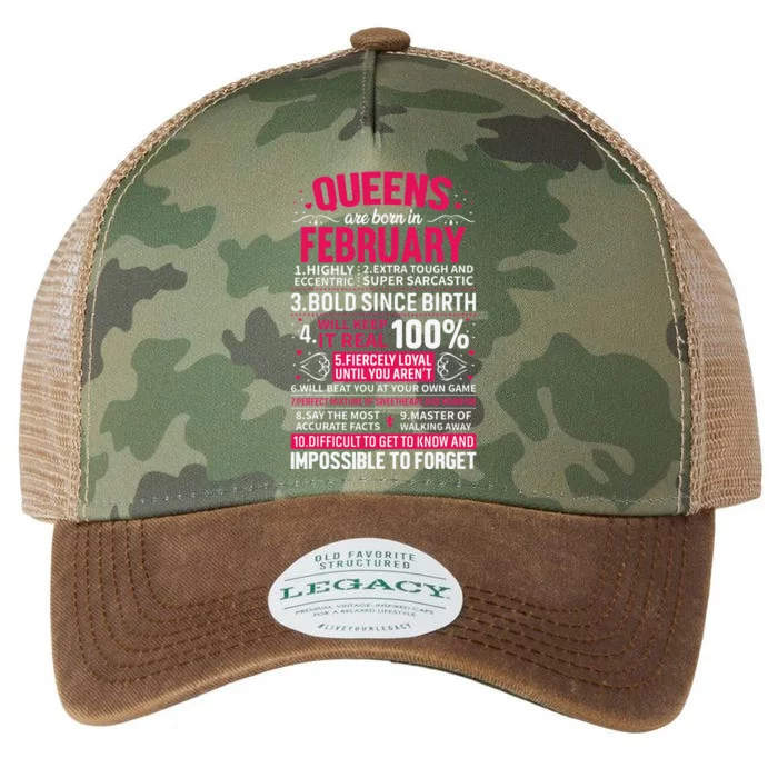 Queens Are Born in February Birthday Gifts Legacy Tie Dye Trucker Hat