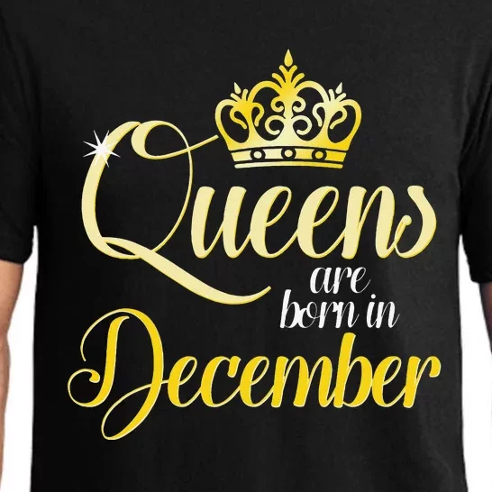 Queens Are Born In December Birthday Wo Month Gift Pajama Set