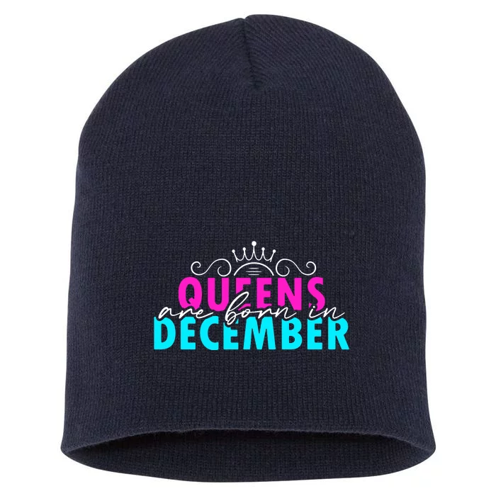 Queens Are Born In December Short Acrylic Beanie