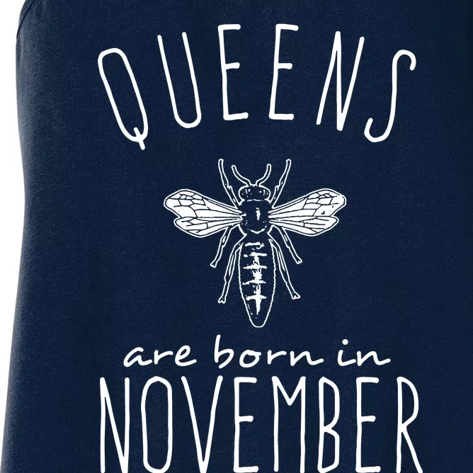 Queens Are Born In November Women's Racerback Tank