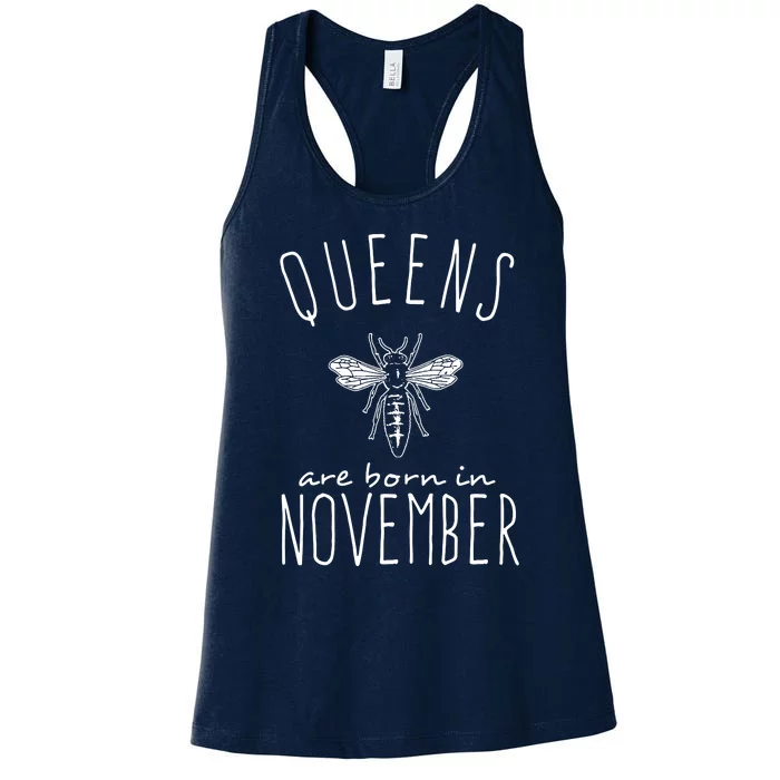 Queens Are Born In November Women's Racerback Tank