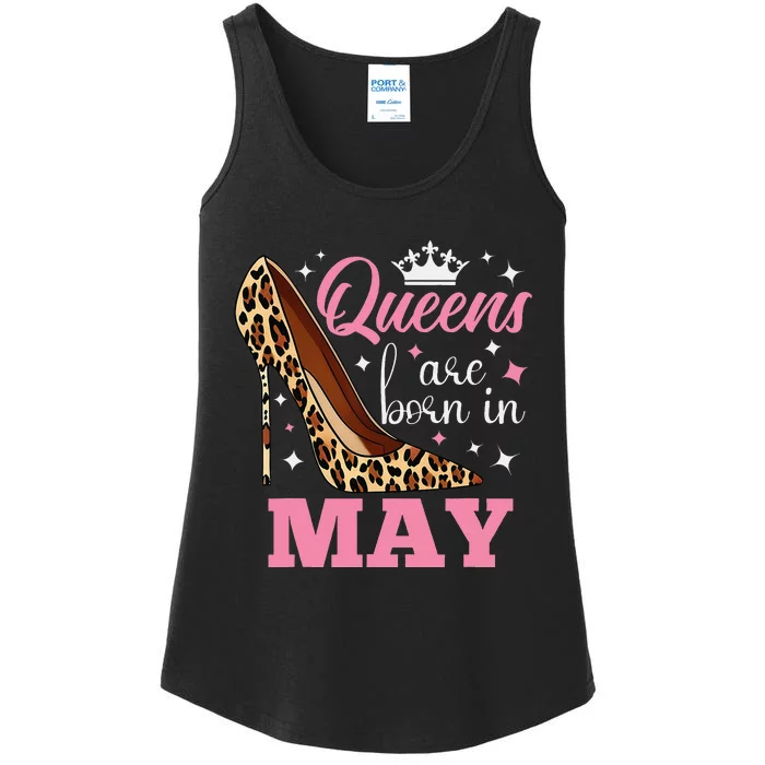 Queens are Born in May Funny May Birthday Ladies Essential Tank