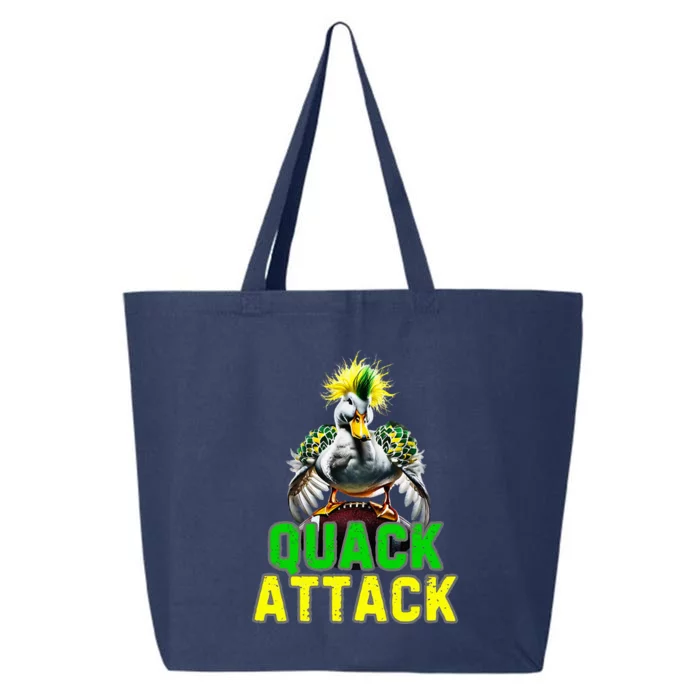 Quack Attack By Angry White Green And Yellow Duck 25L Jumbo Tote