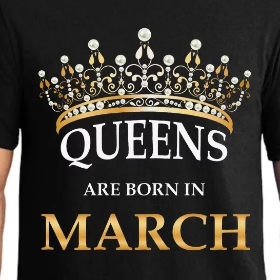 Queens Are Born In March Design Cute Birthday Gift Pajama Set