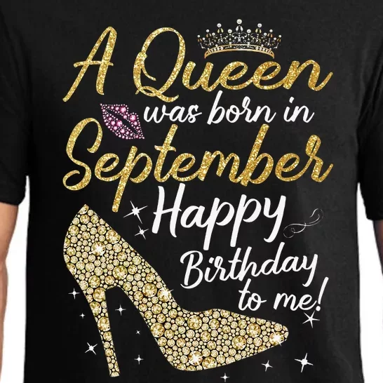 Queens Are Born In September Gift Funny September Birthday Pajama Set