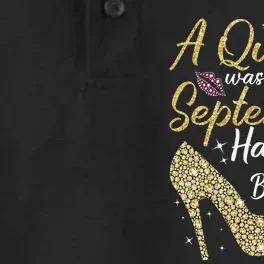 Queens Are Born In September Gift Funny September Birthday Dry Zone Grid Performance Polo