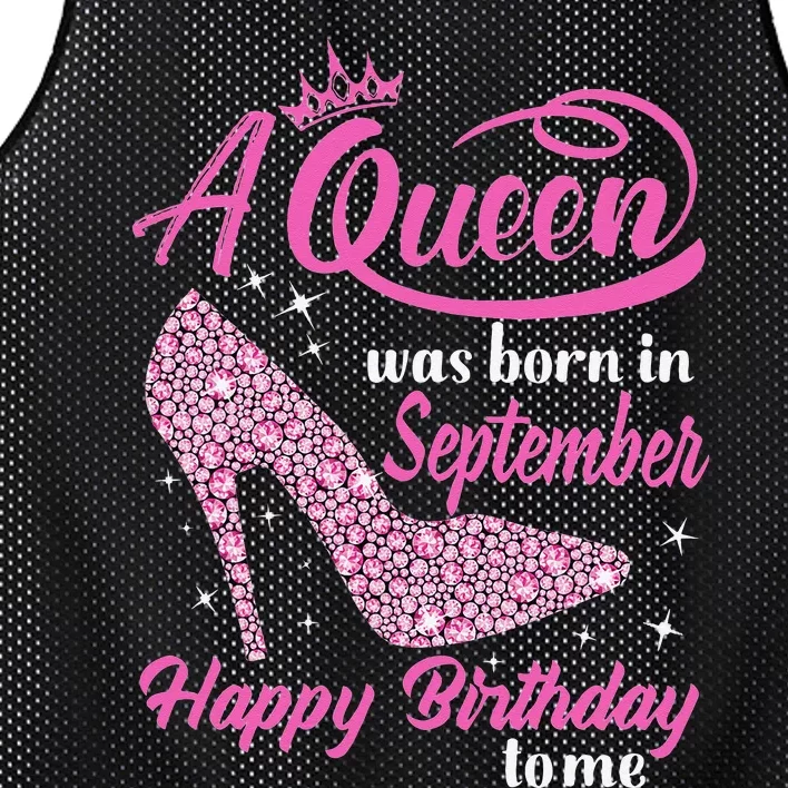 Queens Are Born In September Gift Funny September Birthday Mesh Reversible Basketball Jersey Tank