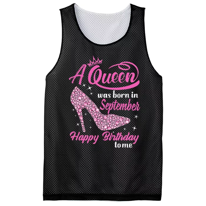 Queens Are Born In September Gift Funny September Birthday Mesh Reversible Basketball Jersey Tank