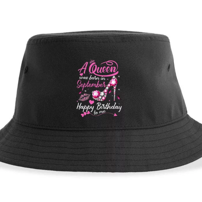 Queens Are Born In September Gift September Birthday Sustainable Bucket Hat