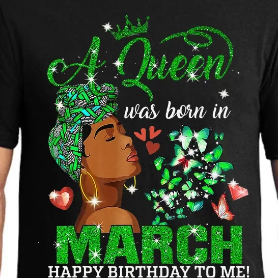 Queens Are Born In March St Patrick's Day Birthday Pajama Set