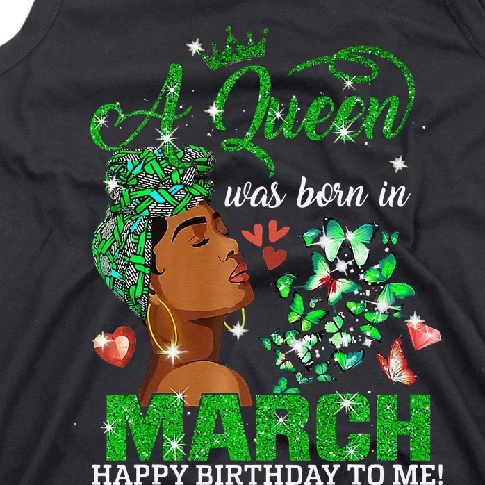 Queens Are Born In March St Patrick's Day Birthday Tank Top