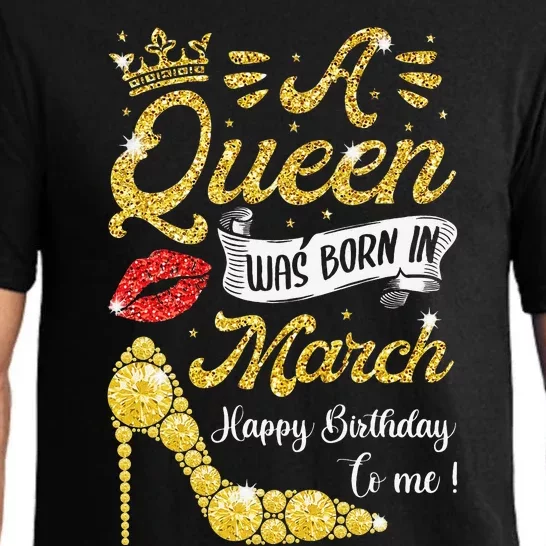 Queens Are Born In March March Birthday Wo Pajama Set