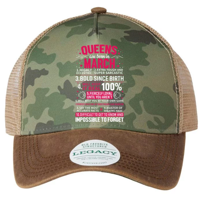 Queens Are Born in March Legacy Tie Dye Trucker Hat