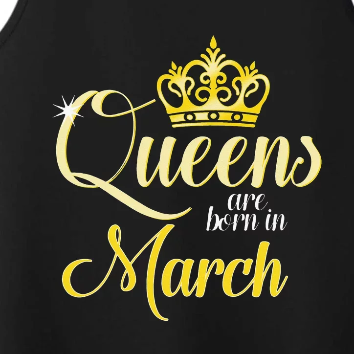 Queens Are Born In March Wo Birthday Performance Tank