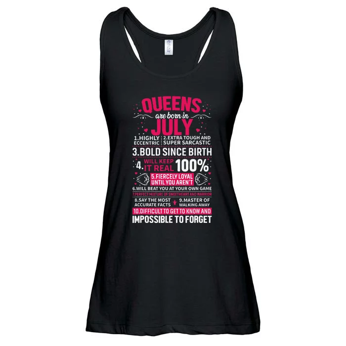 Queens Are Born in July Ladies Essential Flowy Tank