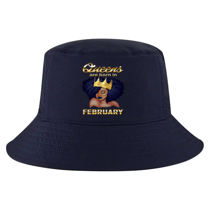 Queens Are Born In February Birthday Gift For Black Gift Cool Comfort Performance Bucket Hat