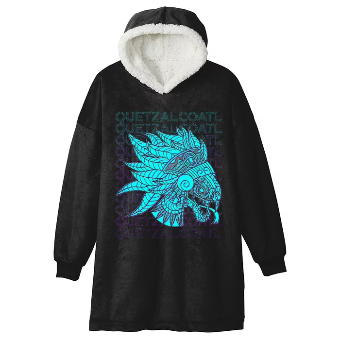 Quetzalcoatl Aztec Feathered Serpent Mayan Inca Toltec Hooded Wearable Blanket