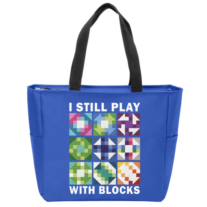 Quilting Art For Women Quilting Sewing Lover Quilter Zip Tote Bag