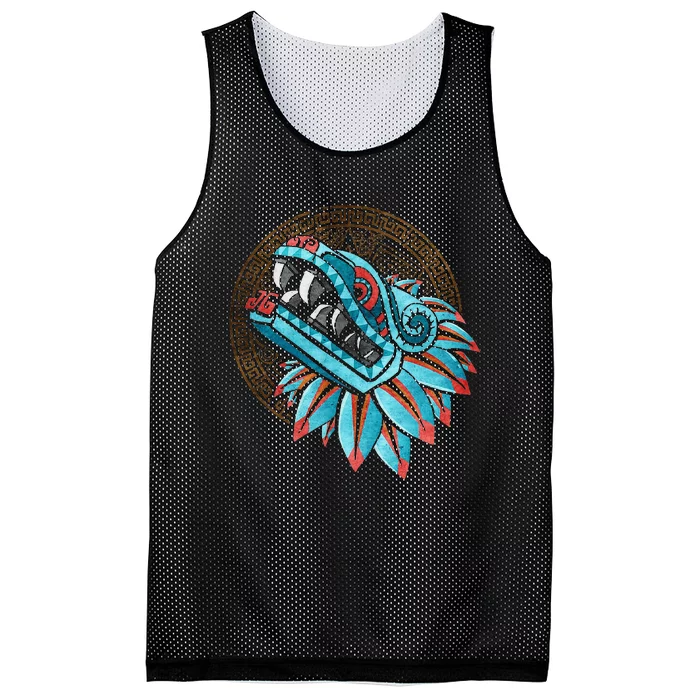 Quetzalcoatl Aztec Feathered Serpent Mayan Inca Toltec Mesh Reversible Basketball Jersey Tank