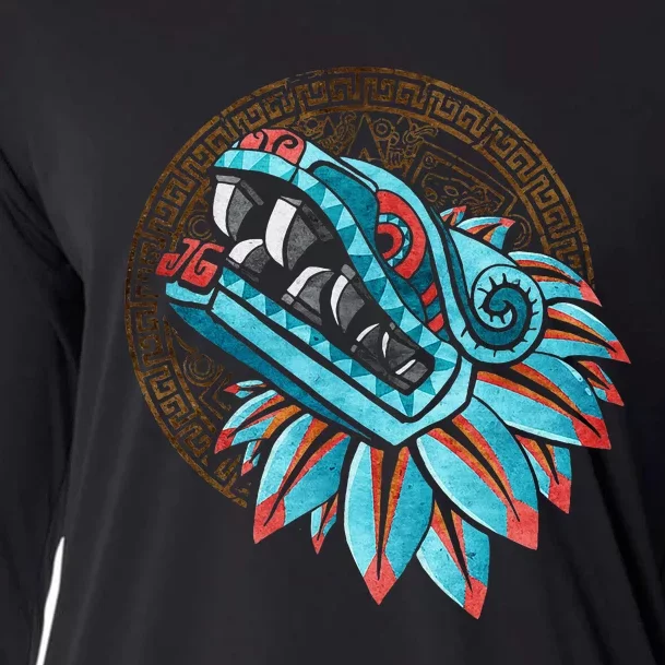 Quetzalcoatl Aztec Feathered Serpent Mayan Inca Toltec Cooling Performance Long Sleeve Crew