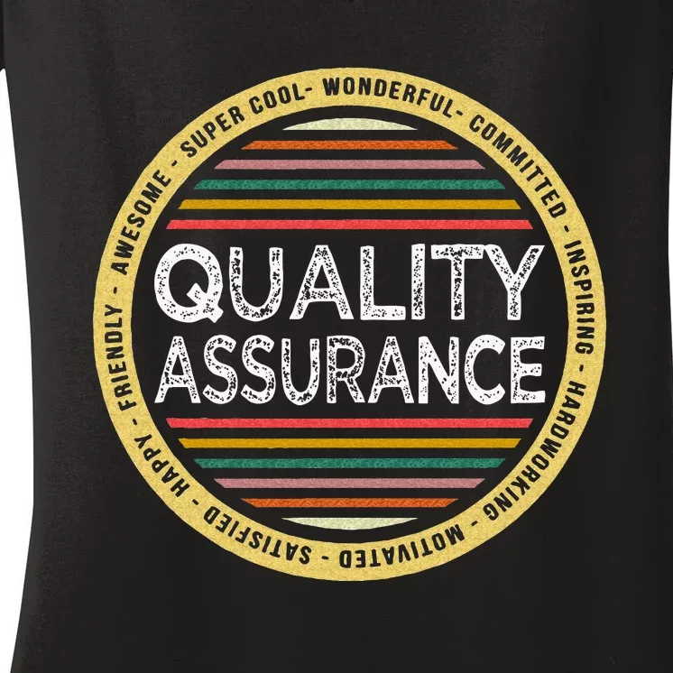 Quality Assurance Funny Profession Birthday Women's V-Neck T-Shirt