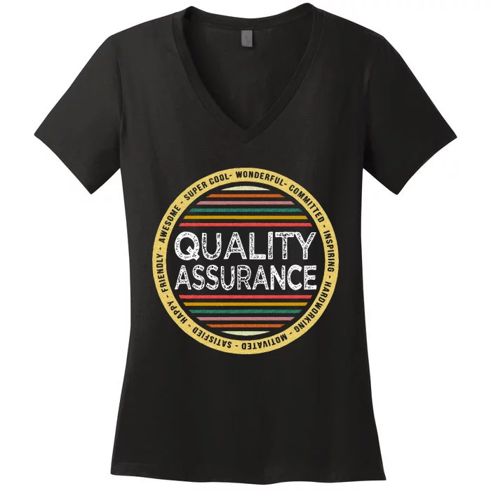 Quality Assurance Funny Profession Birthday Women's V-Neck T-Shirt