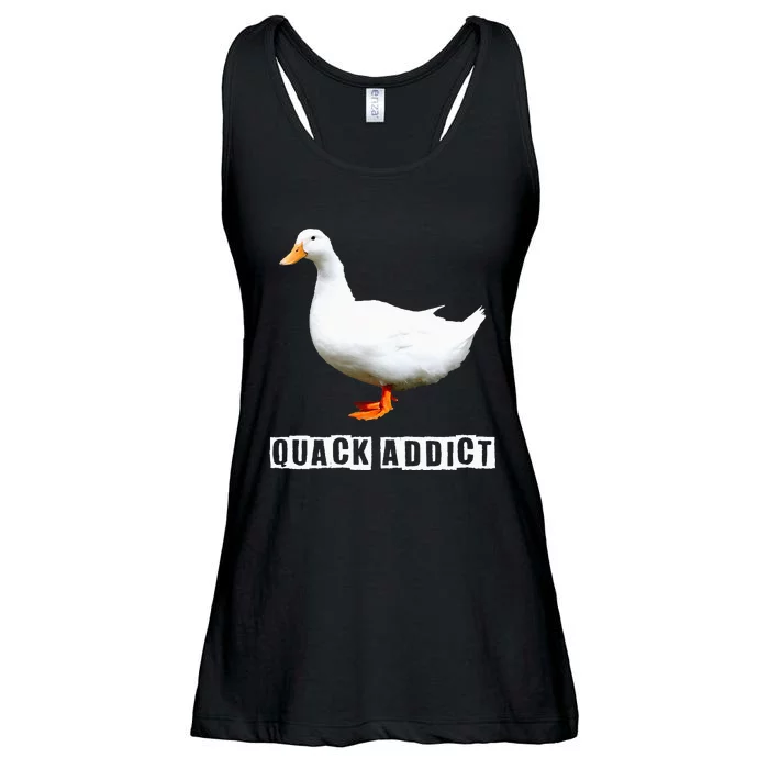 Quack Addict Funny Duck Lover Ladies Essential Flowy Tank