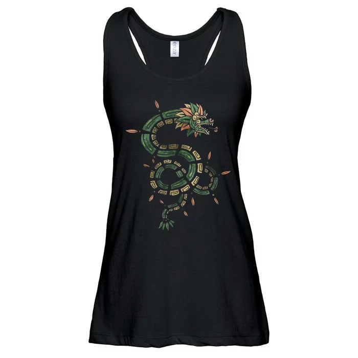 Quetzalcoatl Aztec Feathered Serpent Mayan Inca Toltec Ladies Essential Flowy Tank