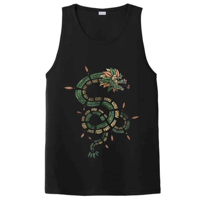 Quetzalcoatl Aztec Feathered Serpent Mayan Inca Toltec Performance Tank