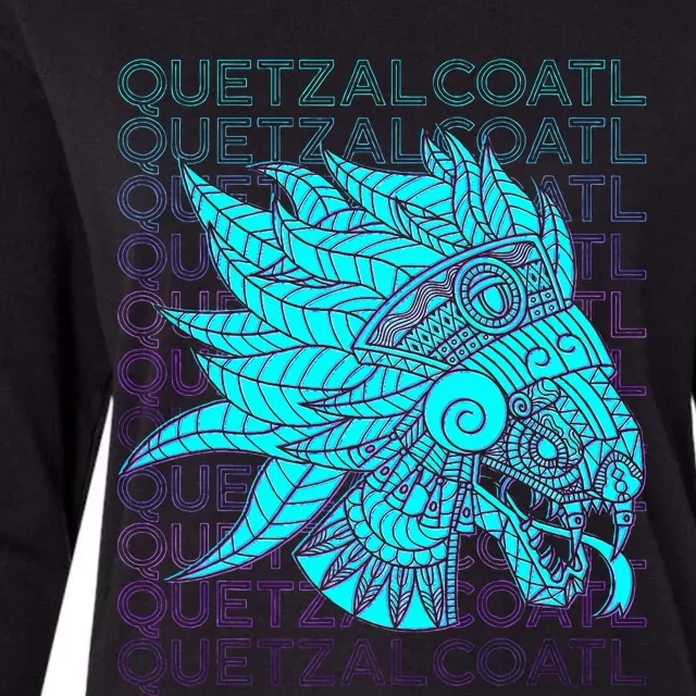 Quetzalcoatl Aztec Feathered Serpent Mayan Inca Toltec Womens Cotton Relaxed Long Sleeve T-Shirt