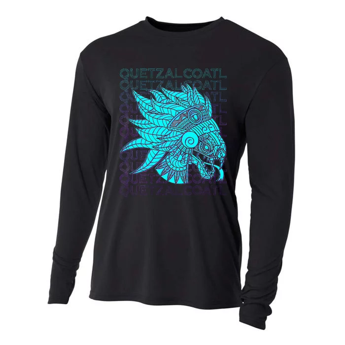 Quetzalcoatl Aztec Feathered Serpent Mayan Inca Toltec Cooling Performance Long Sleeve Crew