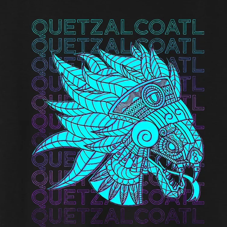 Quetzalcoatl Aztec Feathered Serpent Mayan Inca Toltec Women's Crop Top Tee