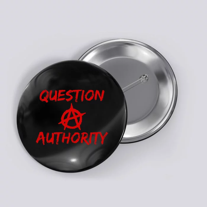 Question Authority Free Thinker Anarchy Button