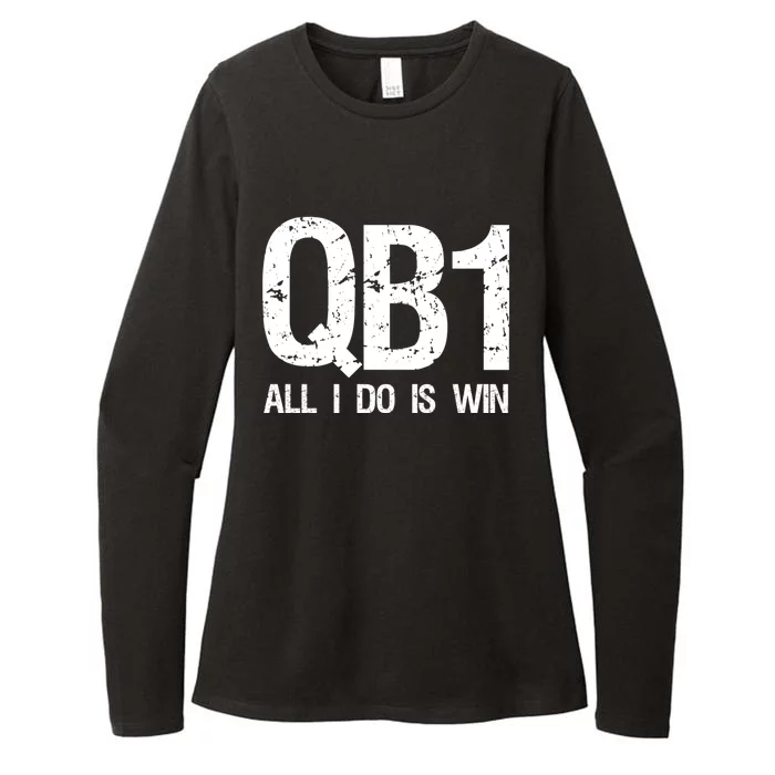 Qb1 All I Do Is Win Football Starting Quarterback Gift Womens CVC Long Sleeve Shirt