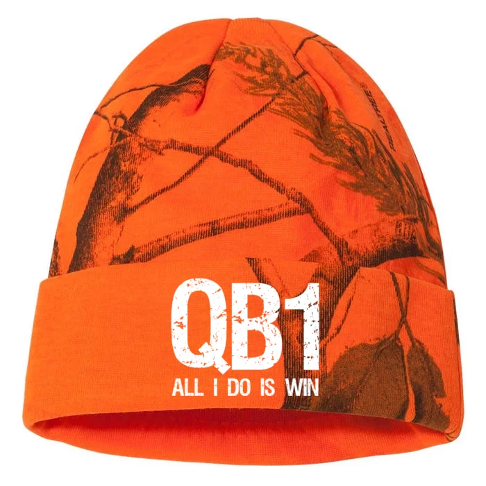 Qb1 All I Do Is Win Football Starting Quarterback Gift Kati - 12in Camo Beanie