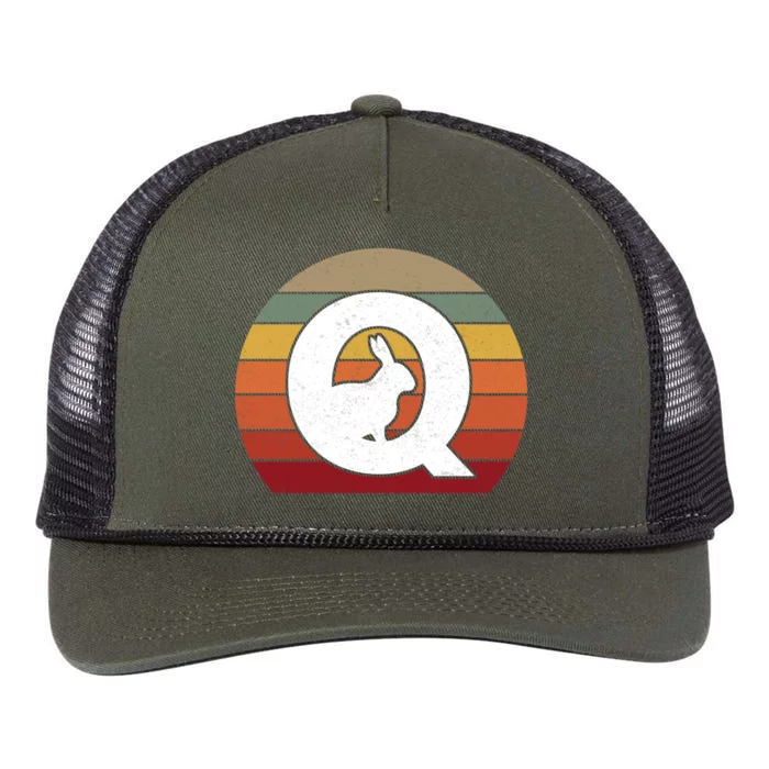 Qanon Conspiracy Rabbit Retro Q Anon Retro Rope Trucker Hat Cap