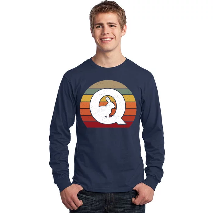 Qanon Conspiracy Rabbit Retro Q Anon Tall Long Sleeve T-Shirt