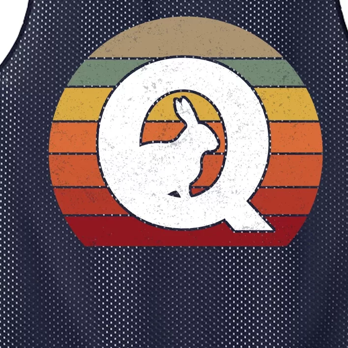 Qanon Conspiracy Rabbit Retro Q Anon Mesh Reversible Basketball Jersey Tank