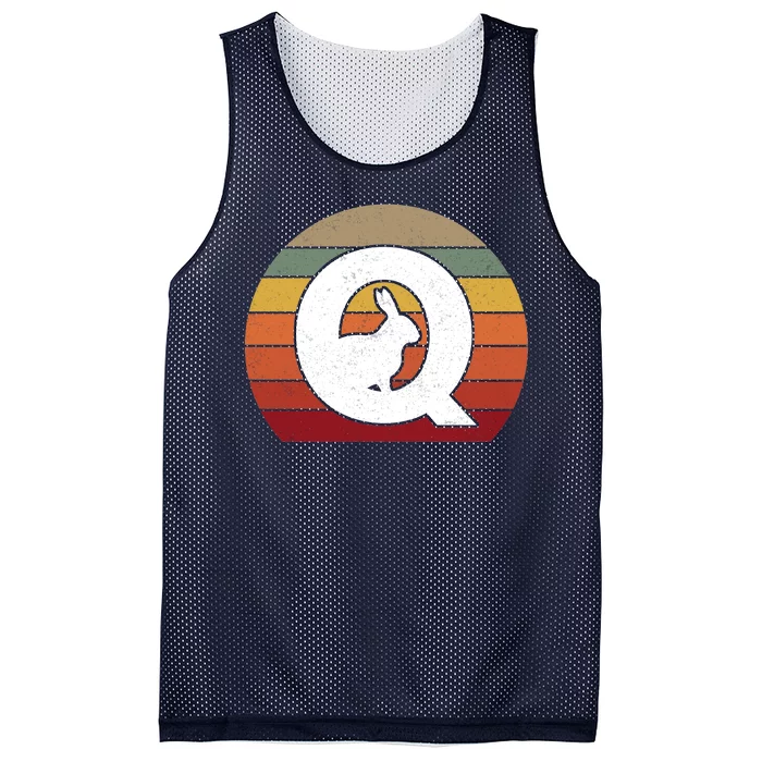 Qanon Conspiracy Rabbit Retro Q Anon Mesh Reversible Basketball Jersey Tank