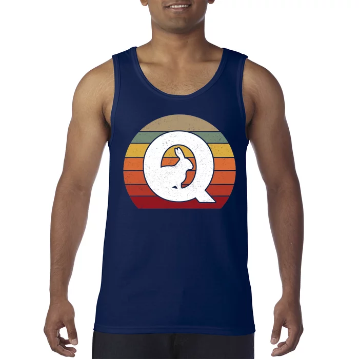 Qanon Conspiracy Rabbit Retro Q Anon Tank Top