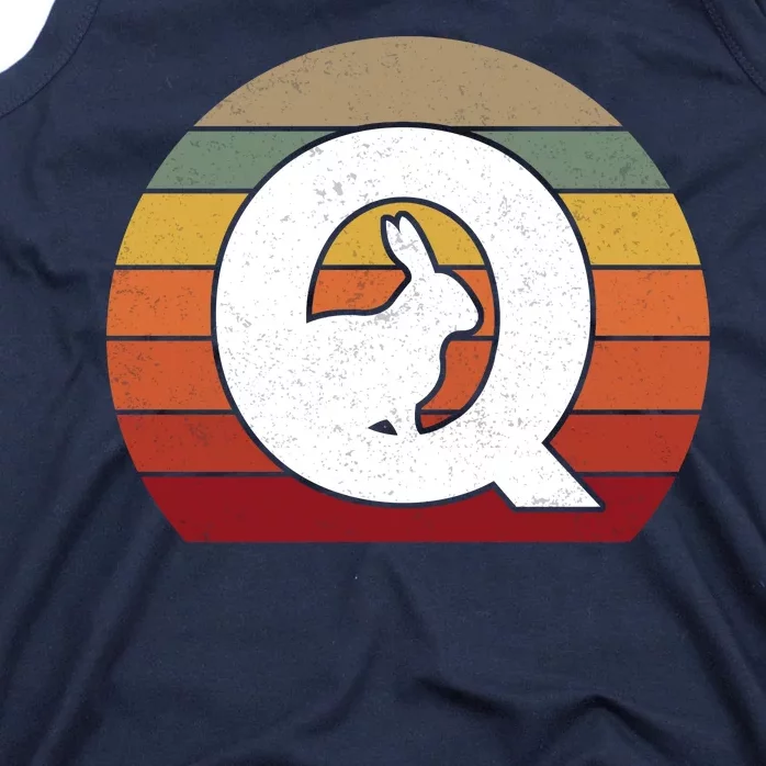 Qanon Conspiracy Rabbit Retro Q Anon Tank Top