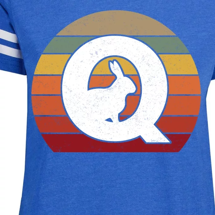 Qanon Conspiracy Rabbit Retro Q Anon Enza Ladies Jersey Football T-Shirt