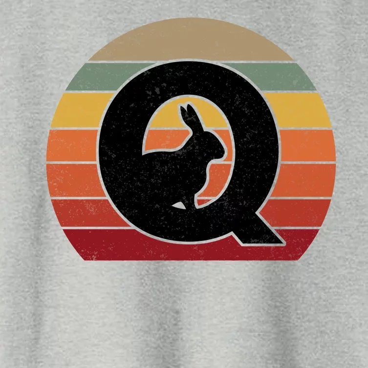 Qanon Conspiracy Rabbit Retro Q Anon Women's Crop Top Tee