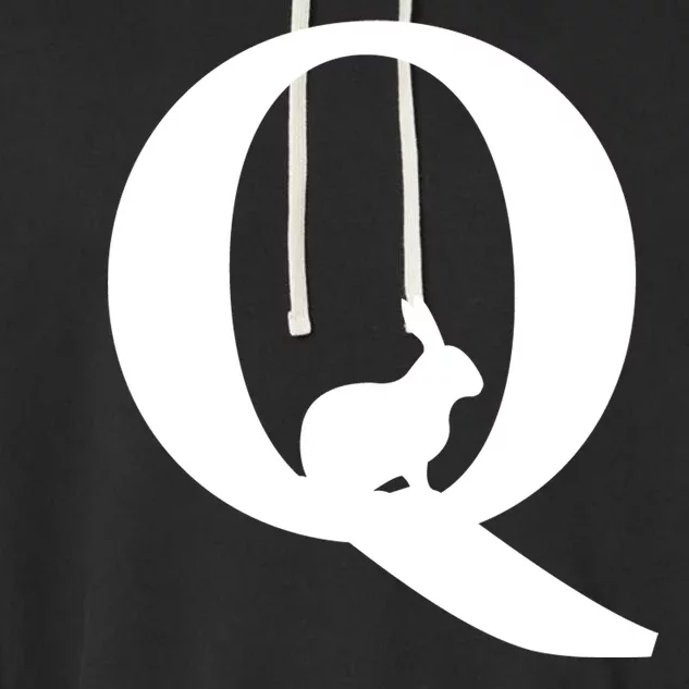 QAnon Rabbit Deep State Garment-Dyed Fleece Hoodie