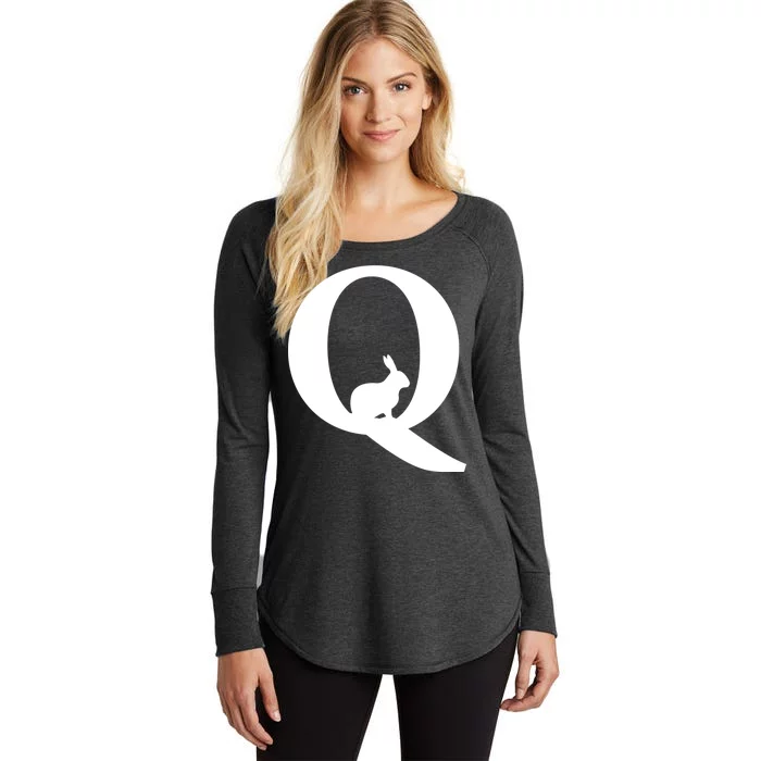 QAnon Rabbit Deep State Women's Perfect Tri Tunic Long Sleeve Shirt