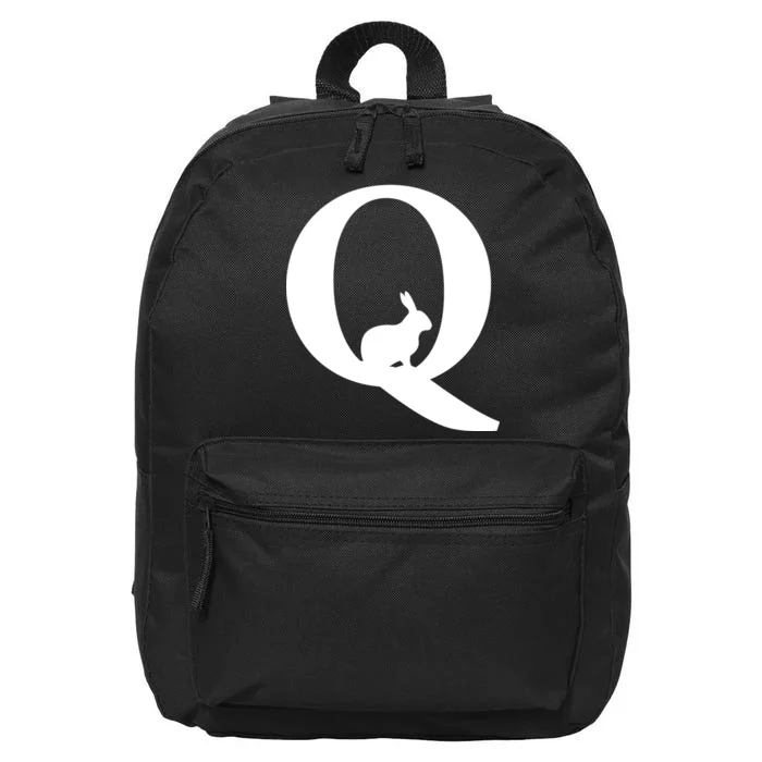 QAnon Rabbit Deep State 16 in Basic Backpack