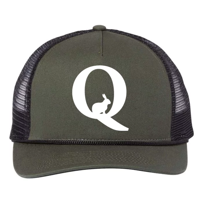 QAnon Rabbit Deep State Retro Rope Trucker Hat Cap