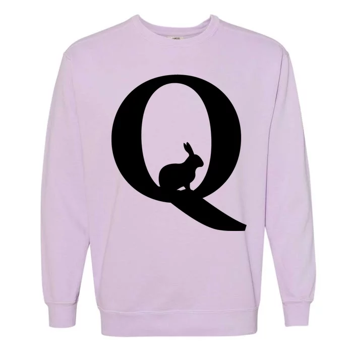 QAnon Rabbit Deep State Garment-Dyed Sweatshirt