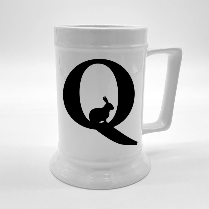 QAnon Rabbit Deep State Front & Back Beer Stein